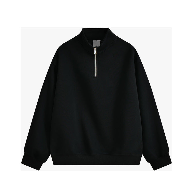 Unisex oversized Halbzip-Sweatshirt mit Stehkragen, Rippbündchen und weichem Fleece-Innenfutter Echo Archiv