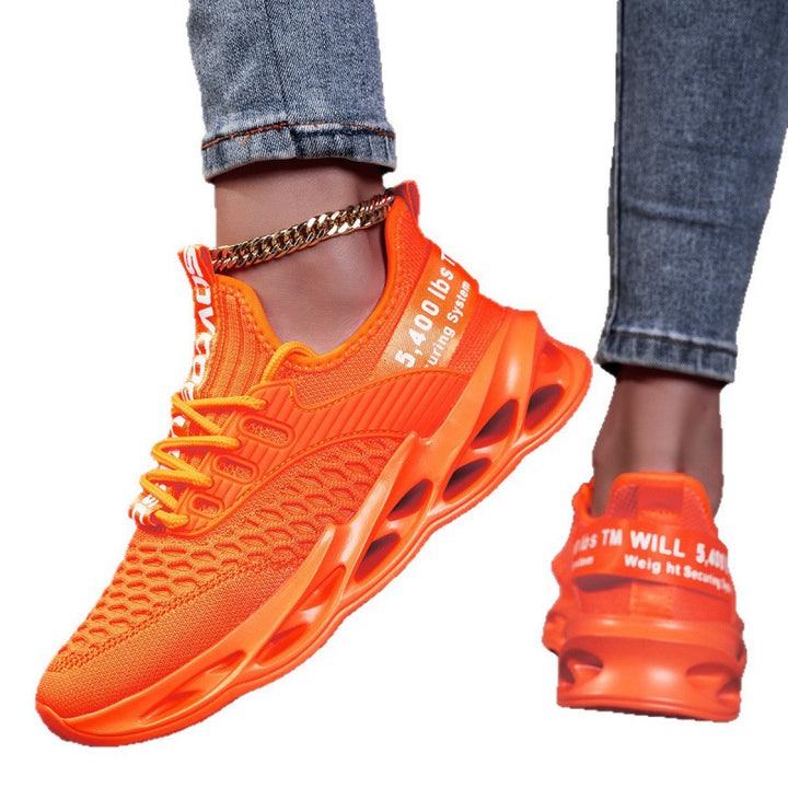 Damen Luftkissen-Sneaker mit transparenter Luftsohle und gestricktem Oberschuh Echoarchiv