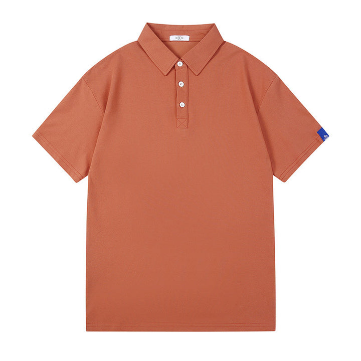 Herren atmungsaktives Poloshirt mit knopfverzierten Details Echoarchiv