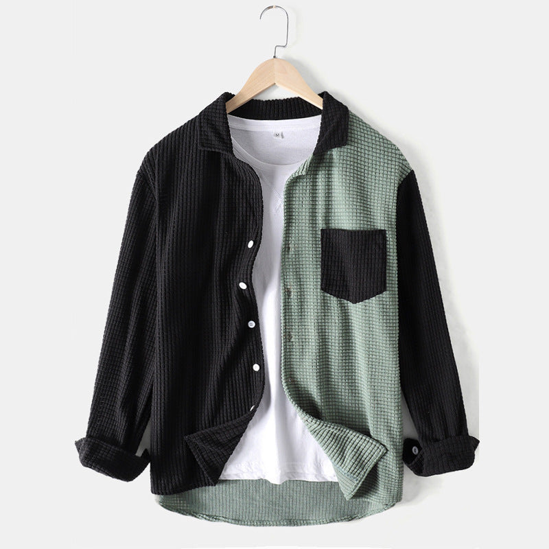 Damen lässiges Waffle-Longsleeve Hemd Echoarchiv