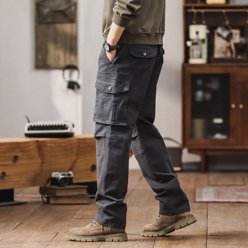 Herren Cargo-Hose im Utility-Stil mit Elastikbund, Kordelzug und Mehrfach-Taschen Echo Archiv