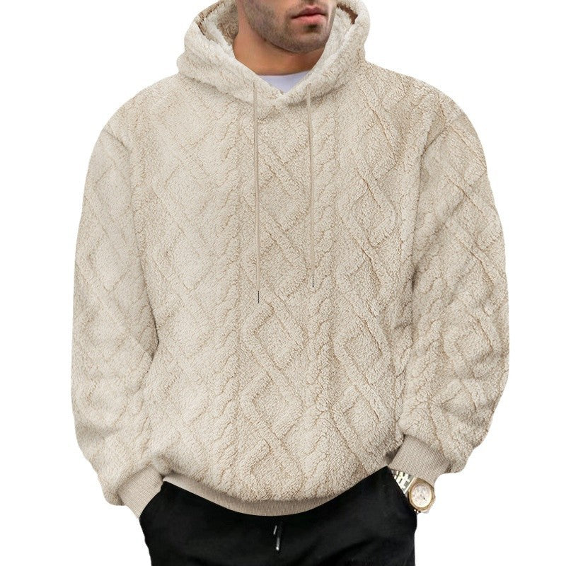Herren kuscheliger Kapuzenpullover mit strukturiertem Design und gemütlicher Passform Echoarchiv