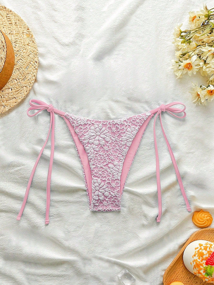 Damen Bikiniunterteil mit floralen Spitzenapplikationen Echo Archiv