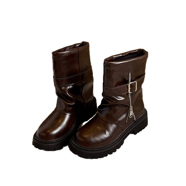 Damen Lässige Stiefeletten mit Schnallen-Design Echo Archiv