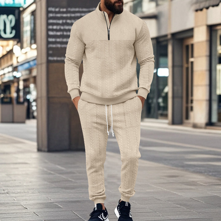 Herren Sportliches Freizeit-Set aus atmungsaktivem Material mit strukturiertem Design Echoarchiv