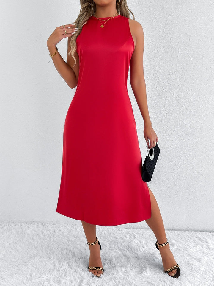 Damen Maxikleid mit tiefem Schlitz und schickem Racerback Echo Archiv