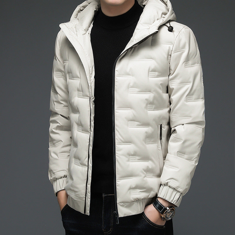 Herren isolierte Steppjacke mit Kapuze Echoarchiv