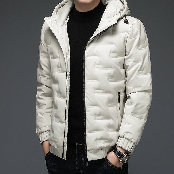Herren isolierte Steppjacke mit Kapuze Echoarchiv