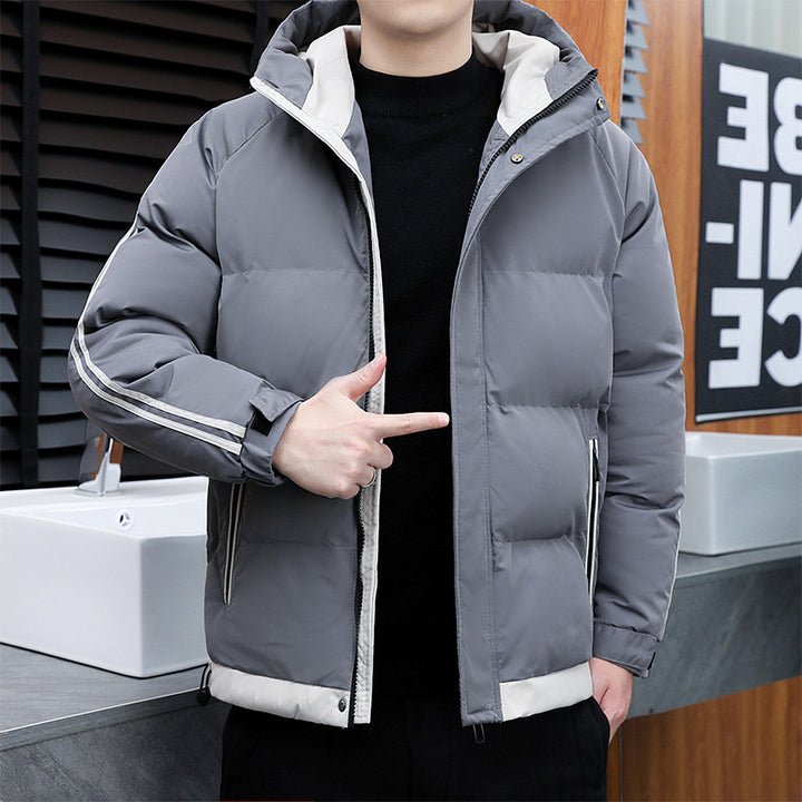 Herren Sportliche Daunenjacke mit hohem Kragen Echoarchiv