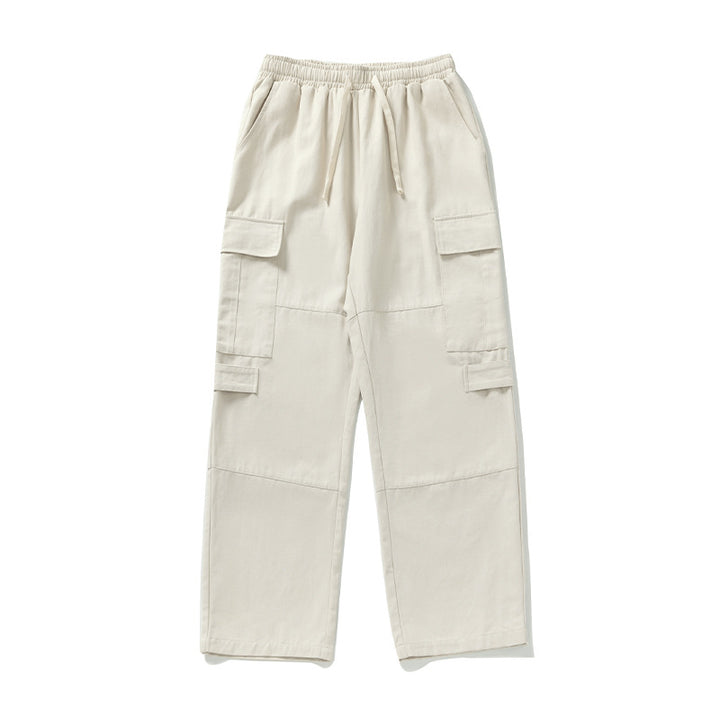 Unisex Weite Cargo-Hose mit elastischem Bund, Kordelzug und Mehrfach-Taschen Echo Archiv
