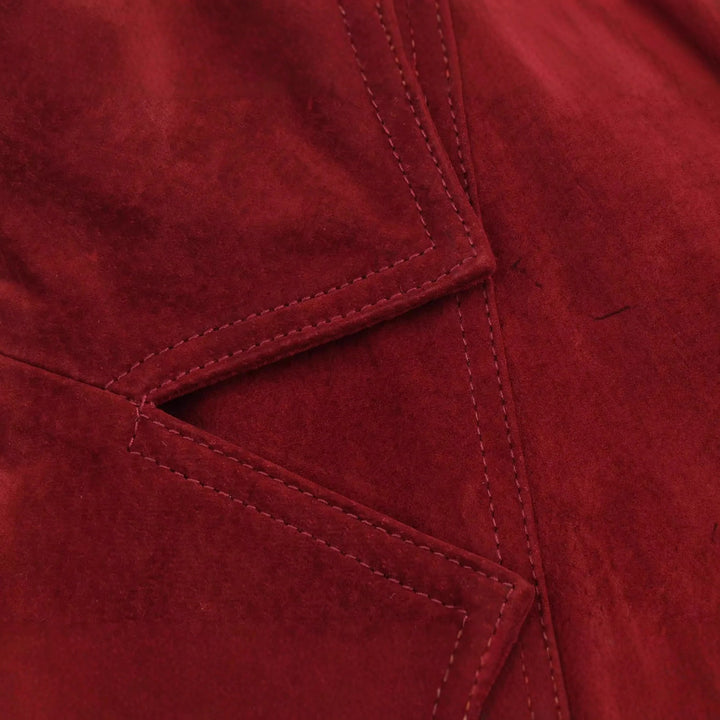Damen nan oversized Wildlederoptik-Bomberjacke mit großem Schalkragen, Doppelreiher und elastischem Saum Echo Archiv