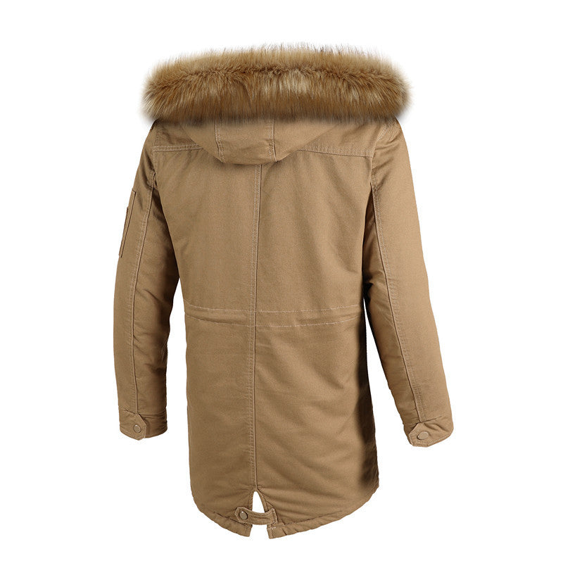 Herren modische Winterjacke mit abnehmbarer Kapuze und warmem Innenfutter Echoarchiv