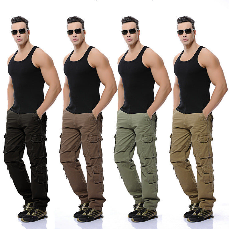 Herren Multifunktionale Cargo-Hose mit verstellbarem Bund und zahlreichen Taschen Echoarchiv
