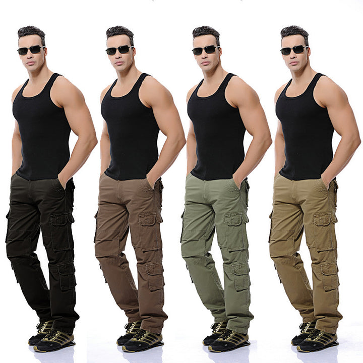Herren Multifunktionale Cargo-Hose mit verstellbarem Bund und zahlreichen Taschen Echoarchiv