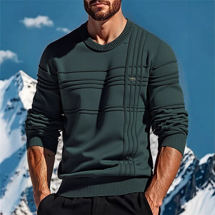 Herren stylischer Strickpullover mit einzigartigen Texturdetails Echoarchiv