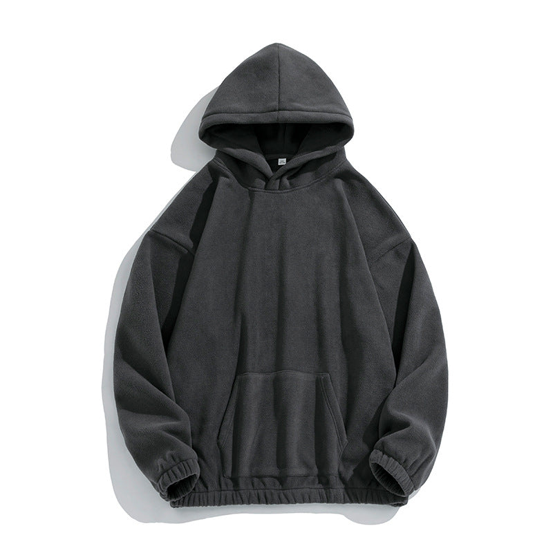 Unisex Oversize Fleece-Hoodie mit elastischem Saum und aufgesetzter Kängurutasche Echo Archiv