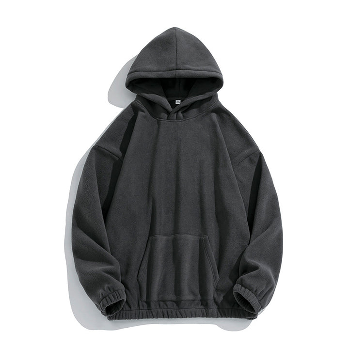 Unisex Oversize Fleece-Hoodie mit elastischem Saum und aufgesetzter Kängurutasche Echo Archiv