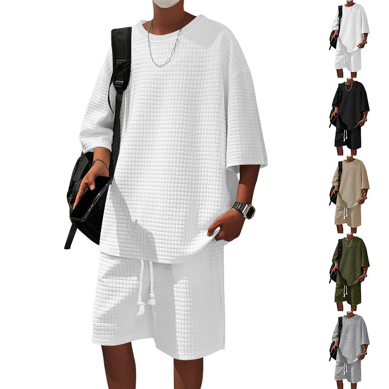 Herren Freizeitsport Set aus locker sitzendem Oberteil mit atmungsaktiven Shorts Echoarchiv