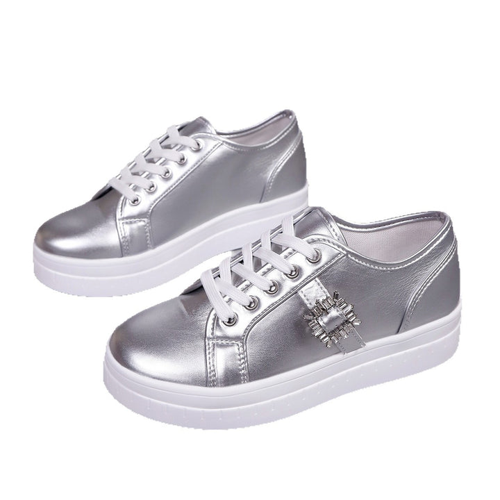 Damen  Plateau-Sneaker mit dekorativer Strass-Brosche und gepolstertem Komfortfußbett Echo Archiv