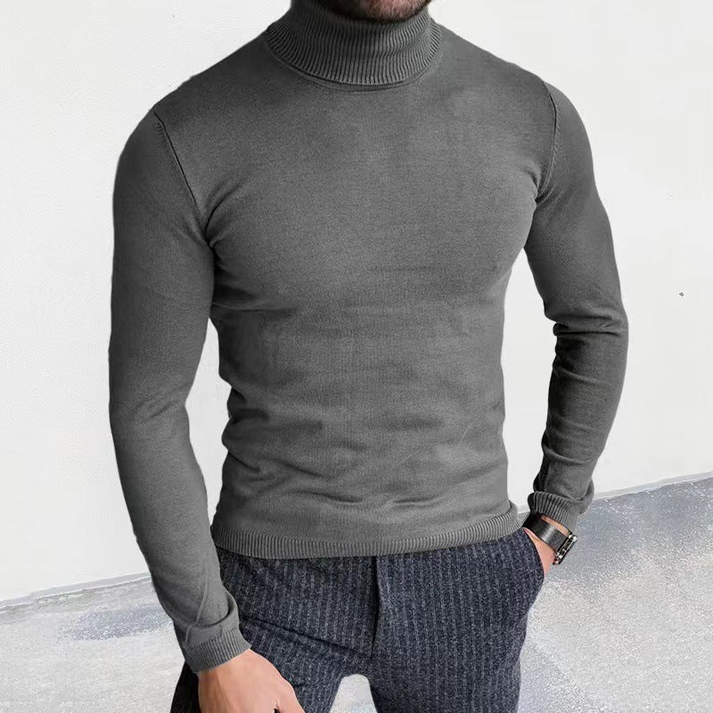 Herren nan Slim-Fit Rollkragenpullover aus Feinstrick mit geripptem Stehkragen und elastischem Bund Echo Archiv