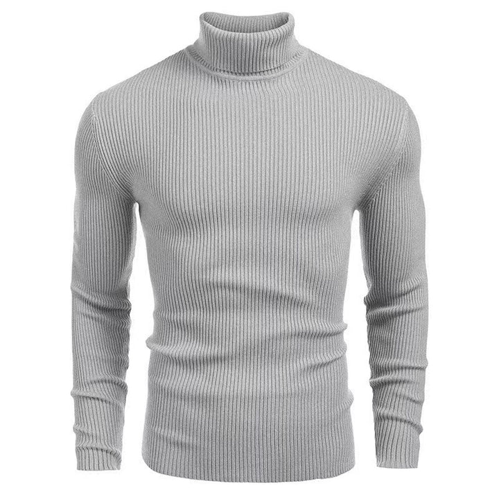 Herren Rollkragenpullover aus feiner Baumwolle mit strukturiertem Design Echoarchiv