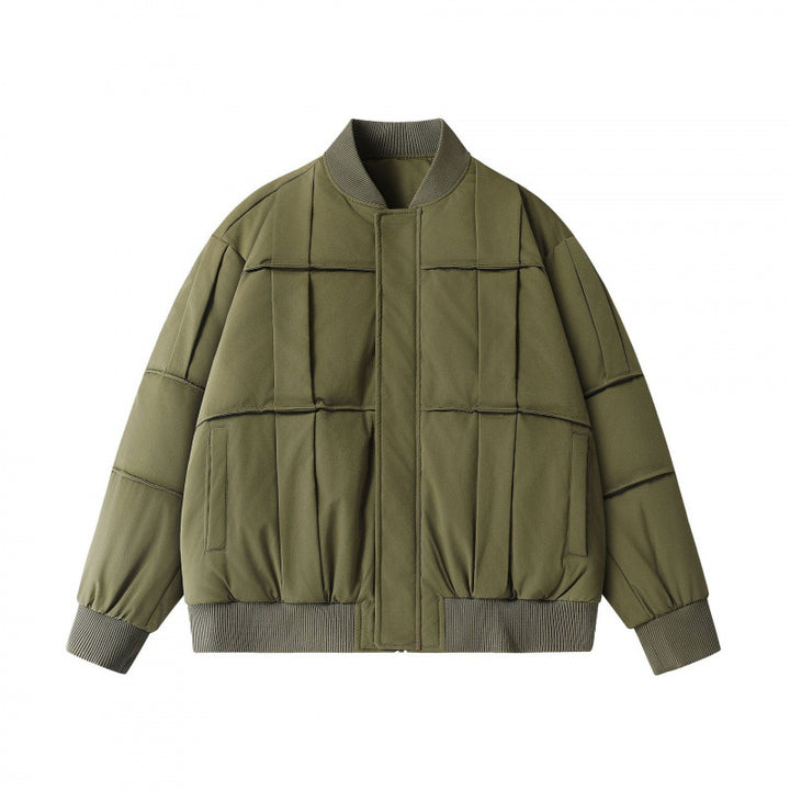 Unisex Boxy-wattierte Bomberjacke im Oversize-Cut mit geripptem Saum und Stehkragen Echo Archiv