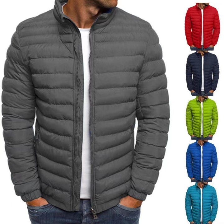 Herren leichte Steppjacke mit hohem Kragen und optimaler Isolierung – Taviero