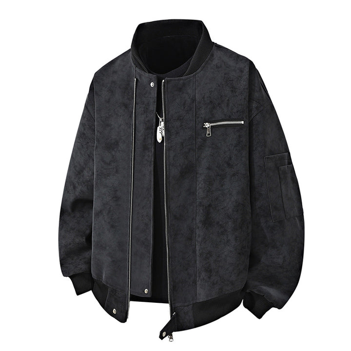Herren Trendige Bomberjacke im Vintage-Look mit praktischem Reißverschluss und stylischen Details Echoarchiv