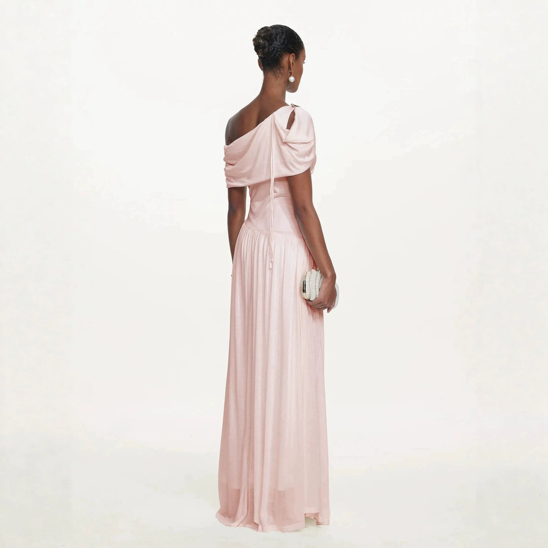 Damen Elegantes One-Shoulder Maxikleid mit fließendem Schnitt Echo Archiv