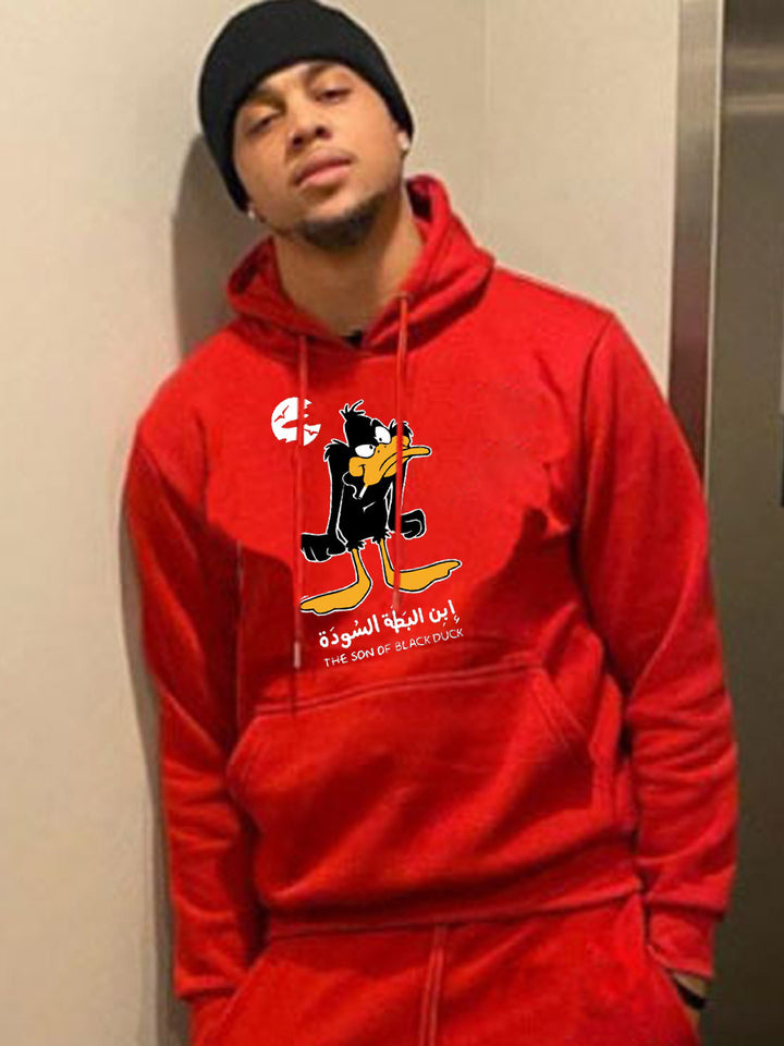 Herren Kapuzenpullover mit einzigartigem Cartoon-Motiv Echoarchiv
