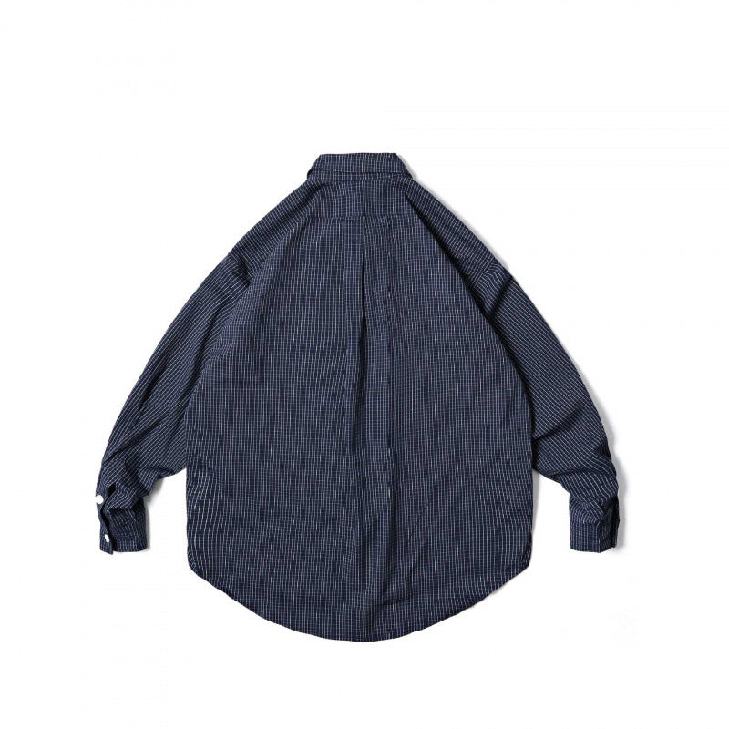 Unisex Oversize-kariertes Hemd mit rundem Saum und aufgesetzten Brusttaschen Echo Archiv