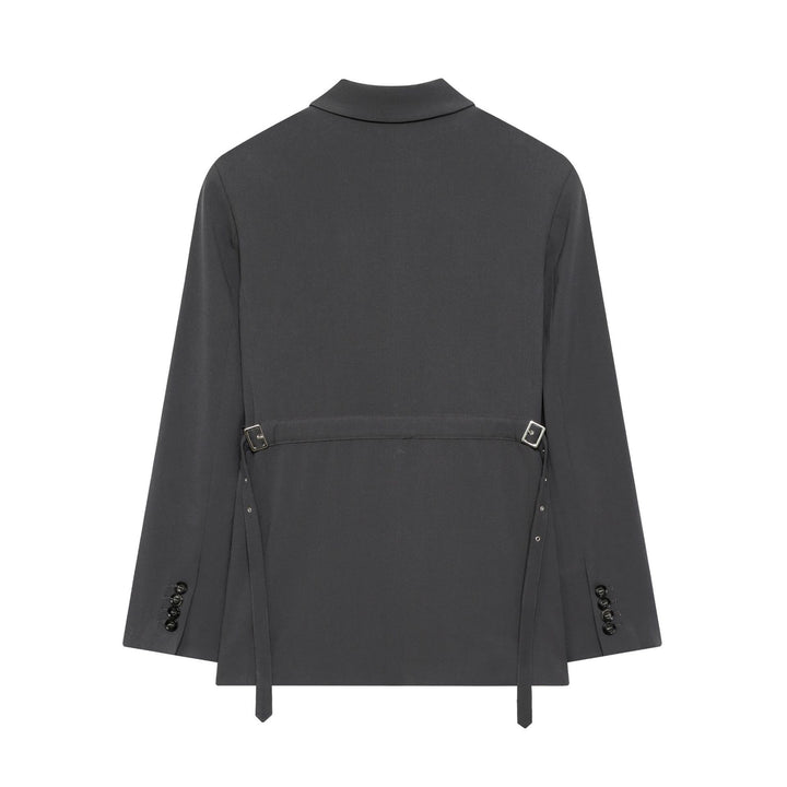 Damen nan Highwaist-Hose mit weitem Bein und asymmetrischem Wickelrock-Overlayer Echo Archiv