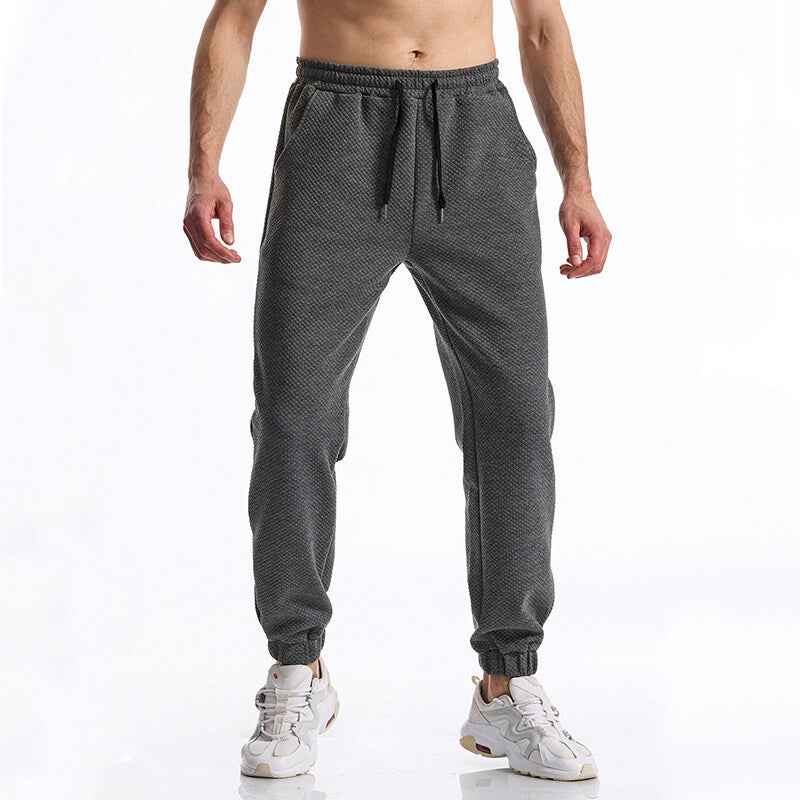 Herren Texturierte Jogginghose mit elastischem Bund, Tunnelzug und gebündeltem Beinabschluss Echo Archiv