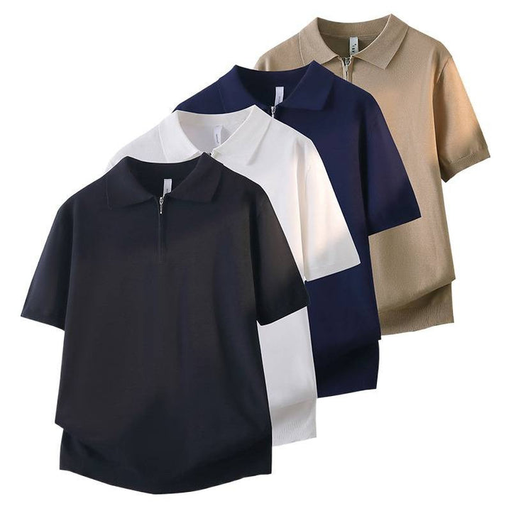Damen Kurzarm Poloshirt mit Reißverschluss – Avérine