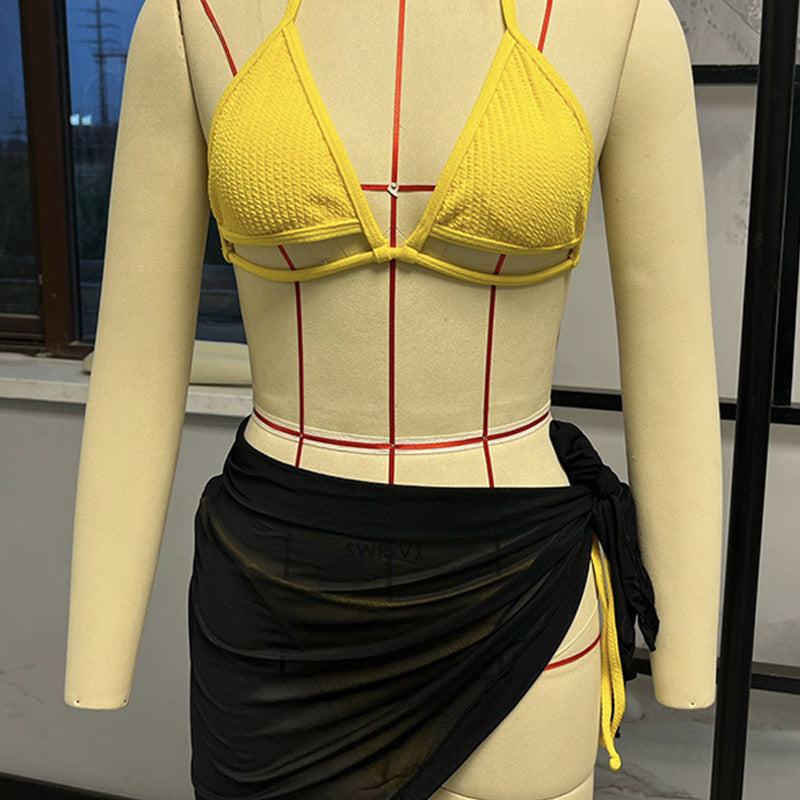 Damen Triangel-Bikini mit modischem Wickelrock Echo Archiv