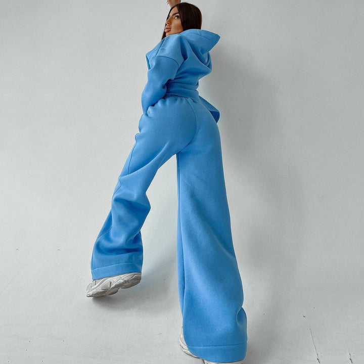 Damen nan weiches Oversize Hoodie mit weitem Schlag Jogginghose Set Echo Archiv