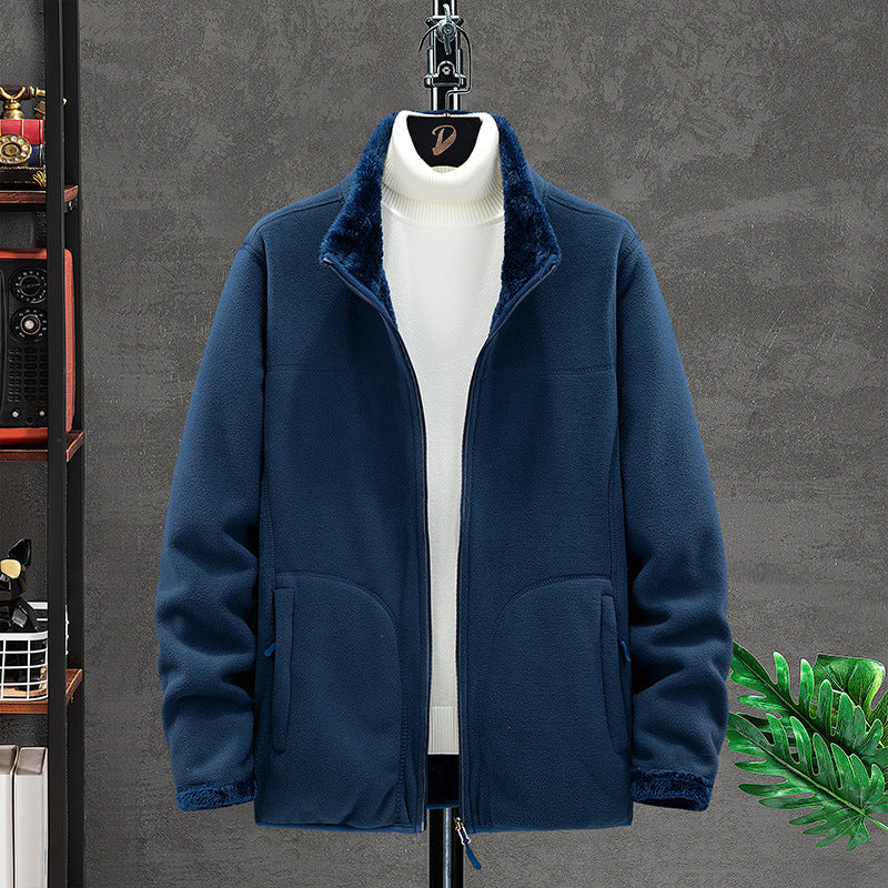 Damen Kuschelige Fleecejacke mit Teddyfutter, Stehkragen und Zwei Reißverschlusstaschen Echo Archiv