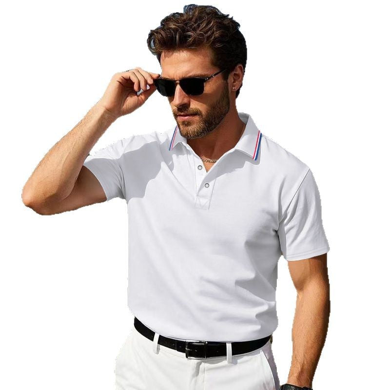 Herren Polo-Shirt mit kontrastierendem Kragen und atmungsaktiver Baumwollqualität Echoarchiv