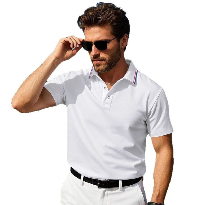 Herren Polo-Shirt mit kontrastierendem Kragen und atmungsaktiver Baumwollqualität Echoarchiv