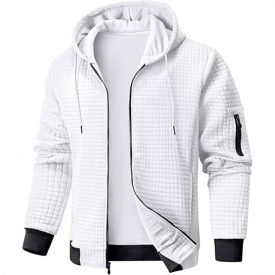 Herren Kapuzenjacke mit strukturiertem Quilt-Design Echoarchiv