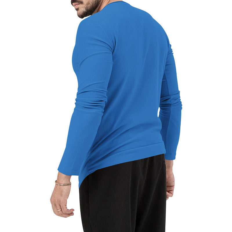 Herren langärmliges T-Shirt aus Baumwollmischung mit elastischem Schnitt und feuchtigkeitstransportierender Technologie Echoarchiv