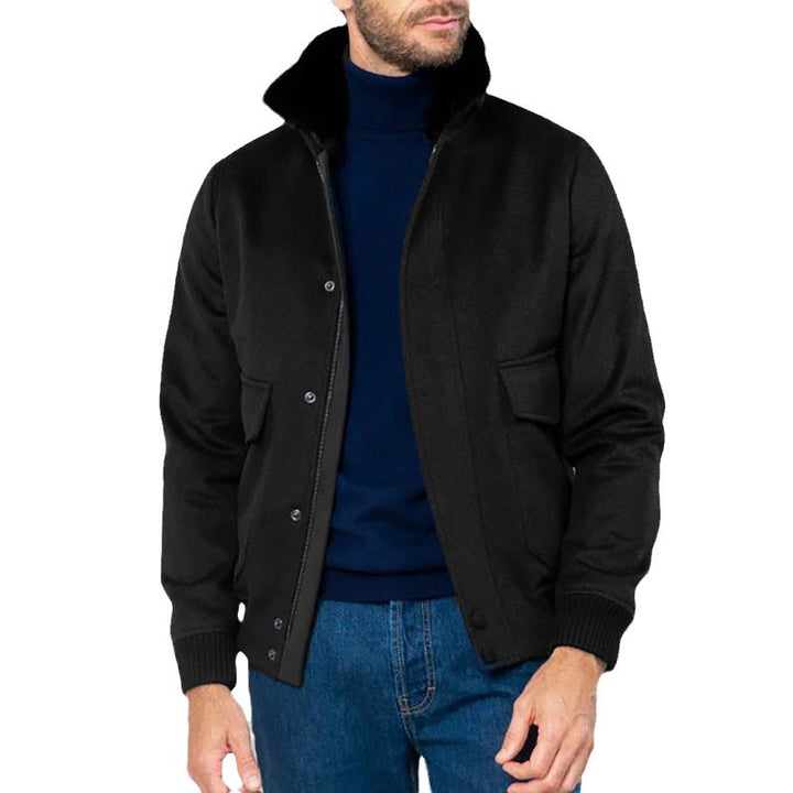 Herren modische Bomberjacke mit warmem Kragen Echoarchiv