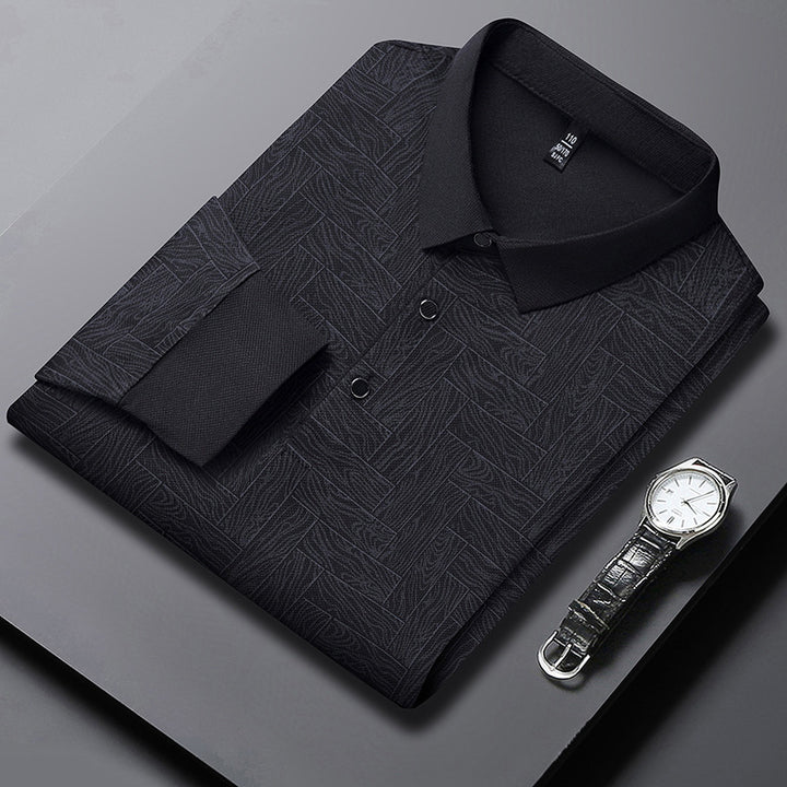 Herren stylisches Polohemd mit strukturiertem Design Echoarchiv