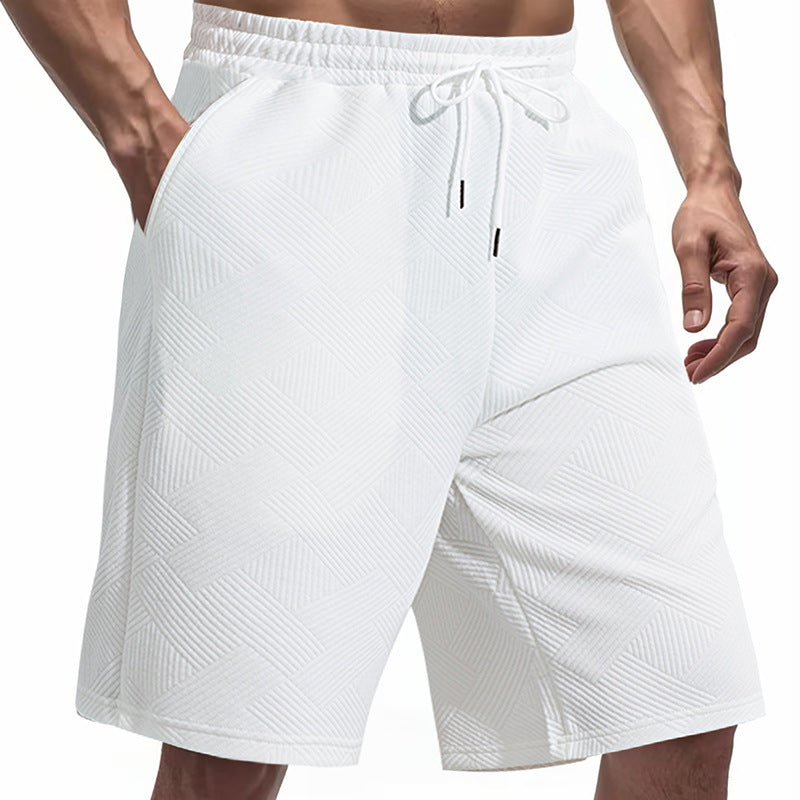 Herren sportive Shorts mit strukturiertem Design und elastischem Bund Echoarchiv