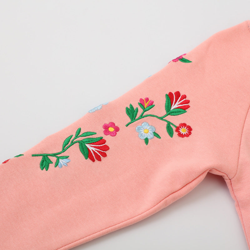 Damen Sweatshirt mit lebhaften Blumenstickereien Echo Archiv