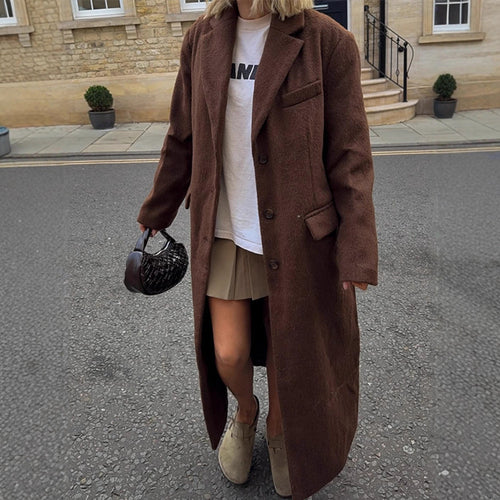 Damen Maxilanger Boxy-Mantel aus Teddy-Fauxfur mit Reverskragen und Eingrifftaschen Echoarchiv