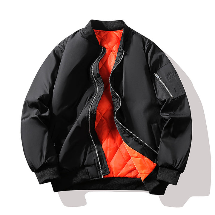 Herren Technische Bomberjacke im Flight‑Stil mit kontrastierendem Innenfutter Echo Archiv