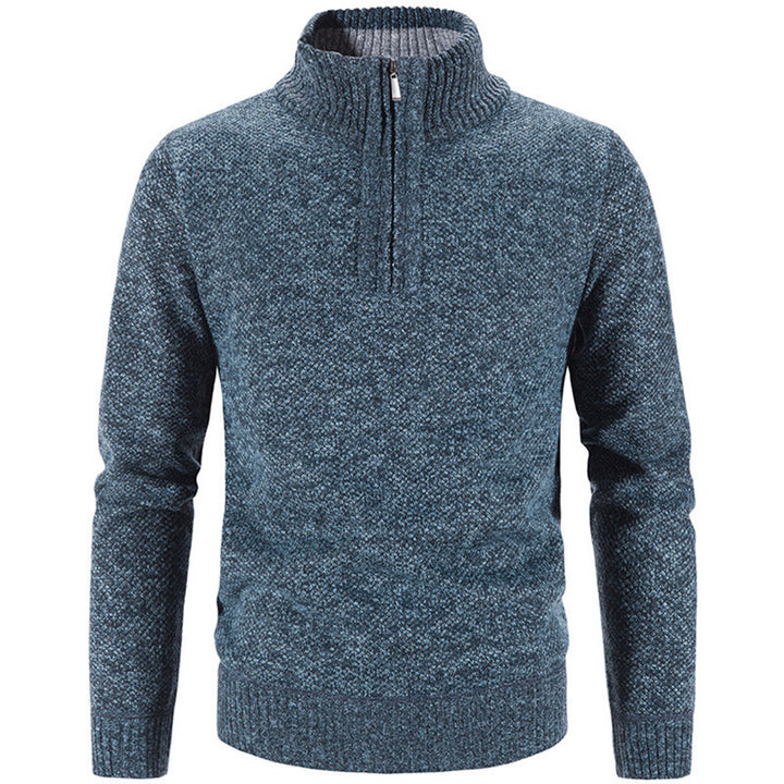 Herren modischer Rollkragenpullover mit elegantem Reißverschluss Echoarchiv