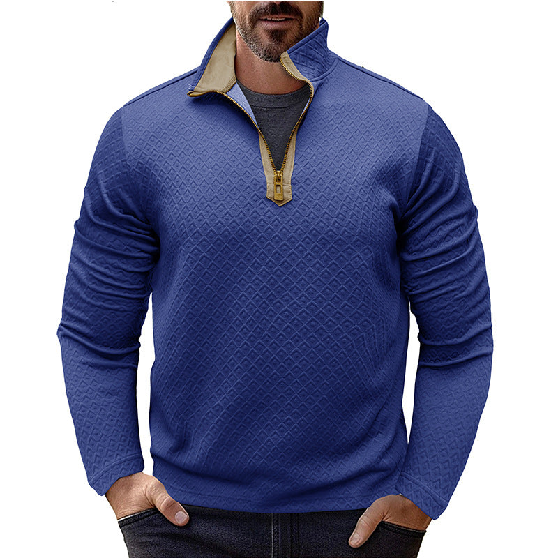 Herren Stehkragenpullover mit Reißverschluss Echoarchiv