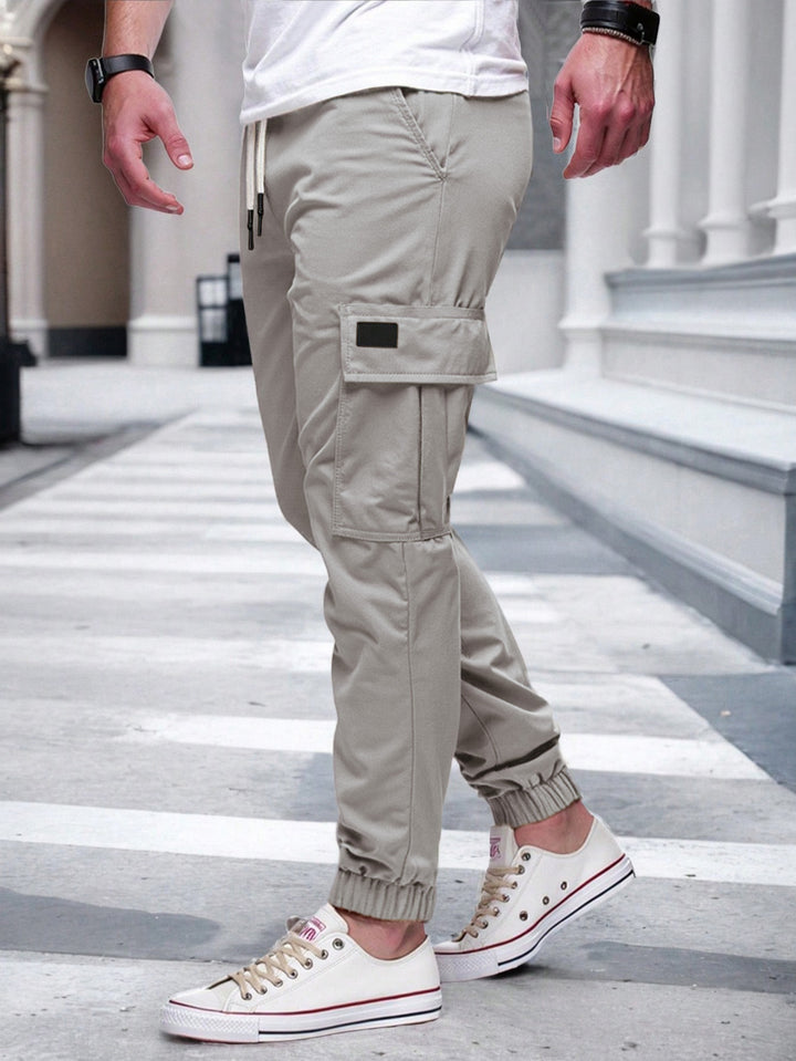 Herren Cargo-Hose mit elastischem Bund und multifunktionalen Taschen Echoarchiv